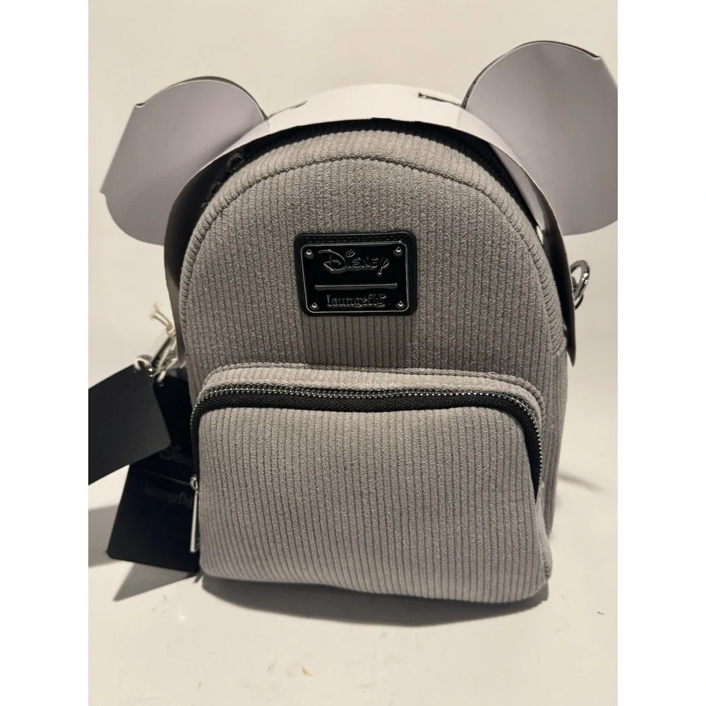 NEW Loungefly Disney Steamboat Willie Corduroy Mini Backpack